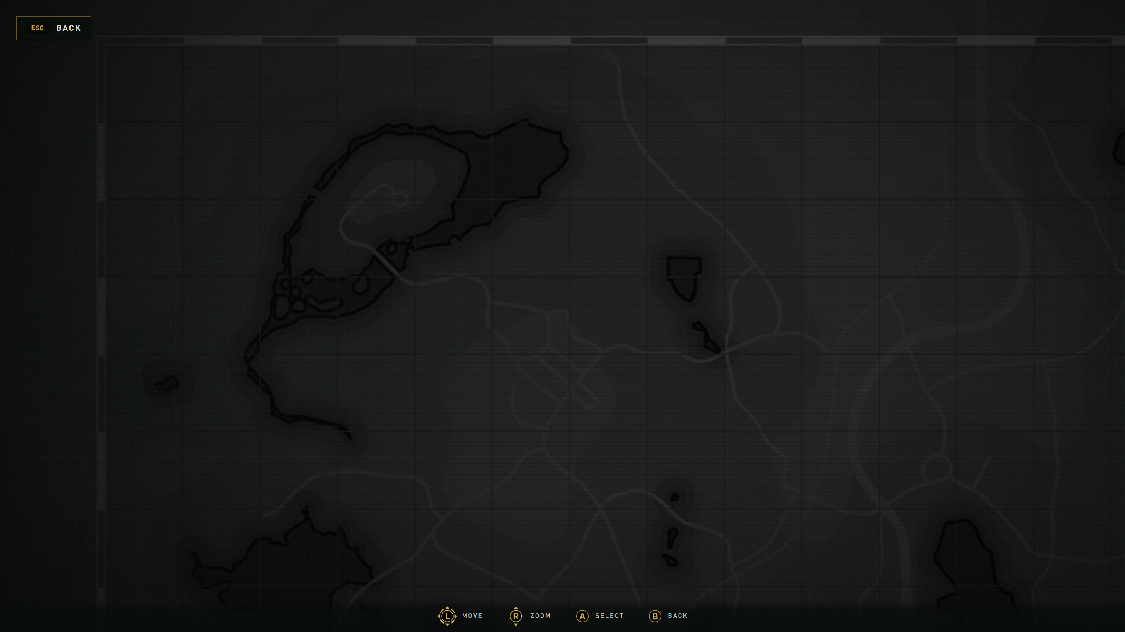 Pause menu map prototype with player markers