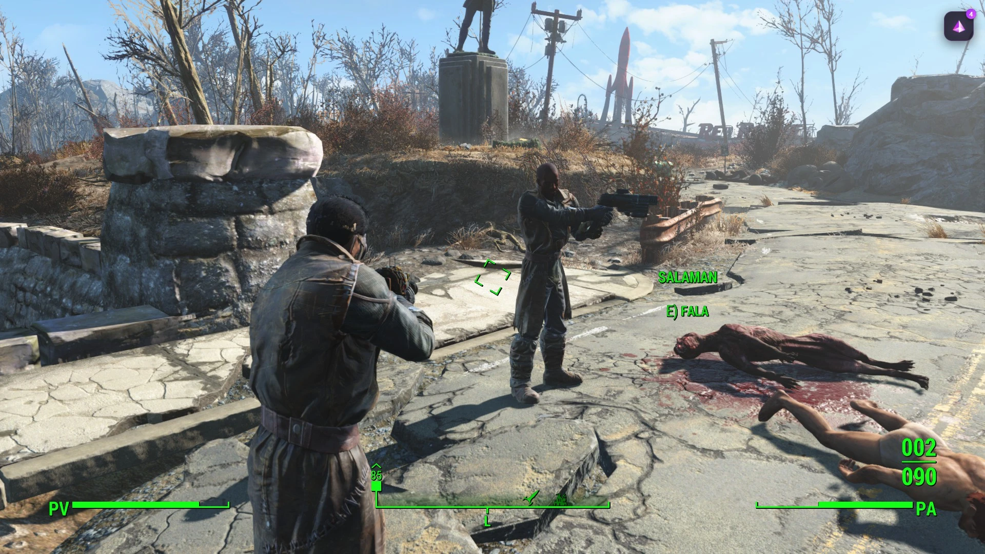 Community player character captured in-game